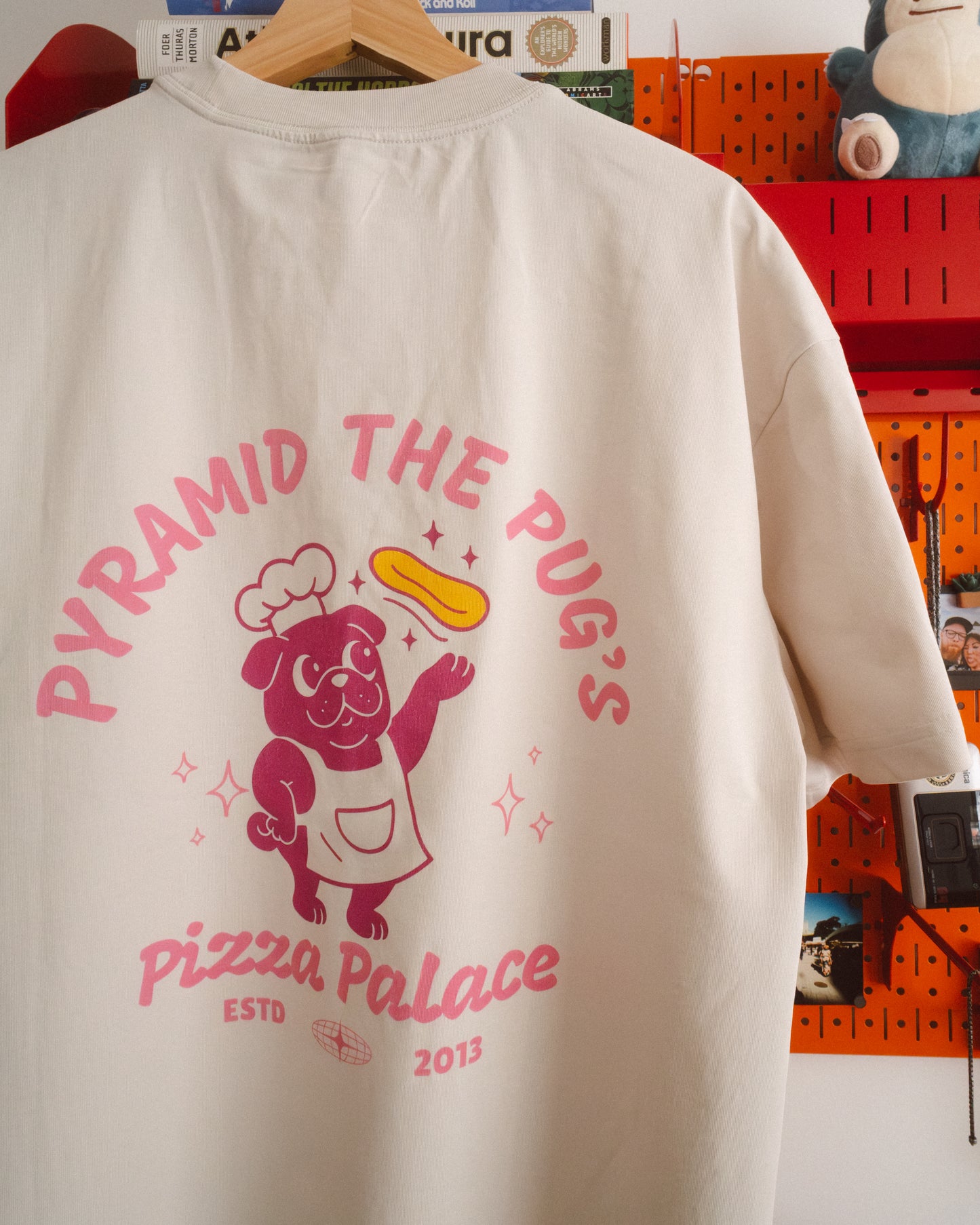 Pyramid the Pug's Pizza Palace T-Shirt - Quick-Dry, Cooling