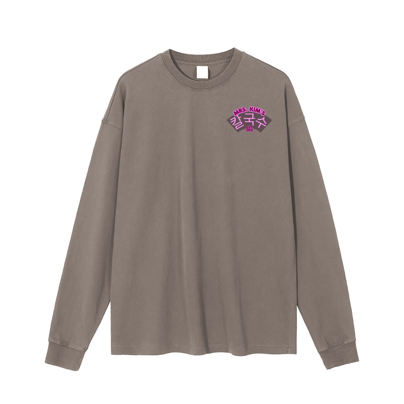 Mrs. Kim's Kalguksu Enzyme Washed Long Sleeve T-shirt