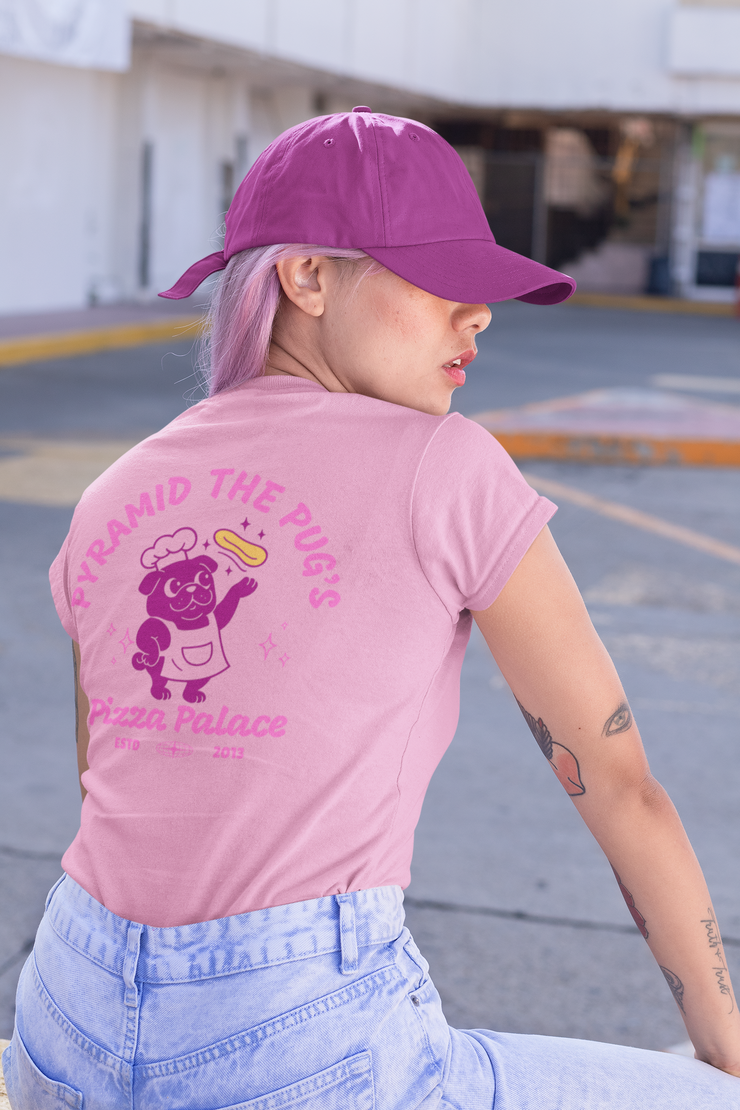 Pyramid the Pug's Pizza Palace T-Shirt - Quick-Dry, Cooling