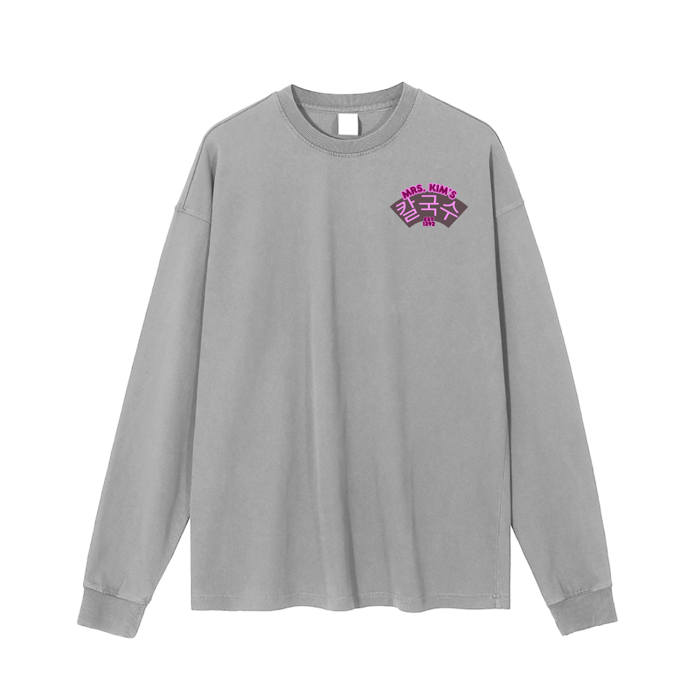 Mrs. Kim's Kalguksu Enzyme Washed Long Sleeve T-shirt