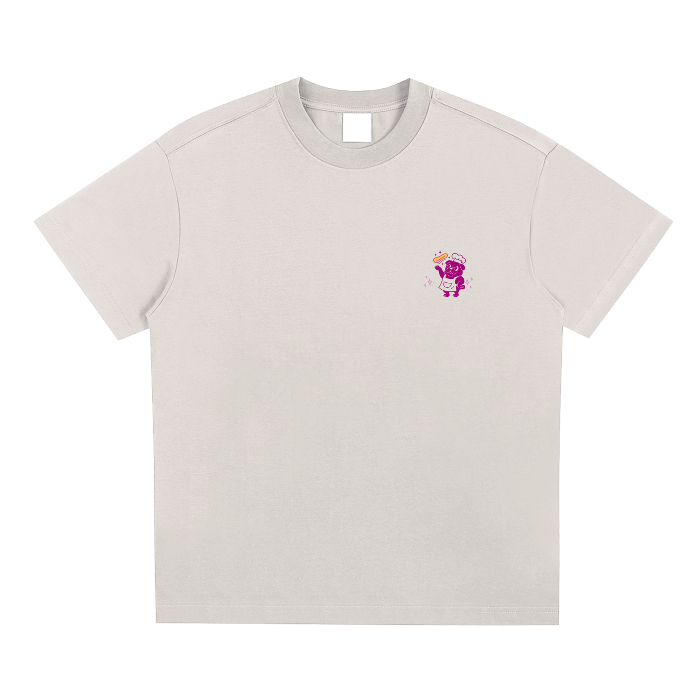 oversized,pug,dog,pizza,retro