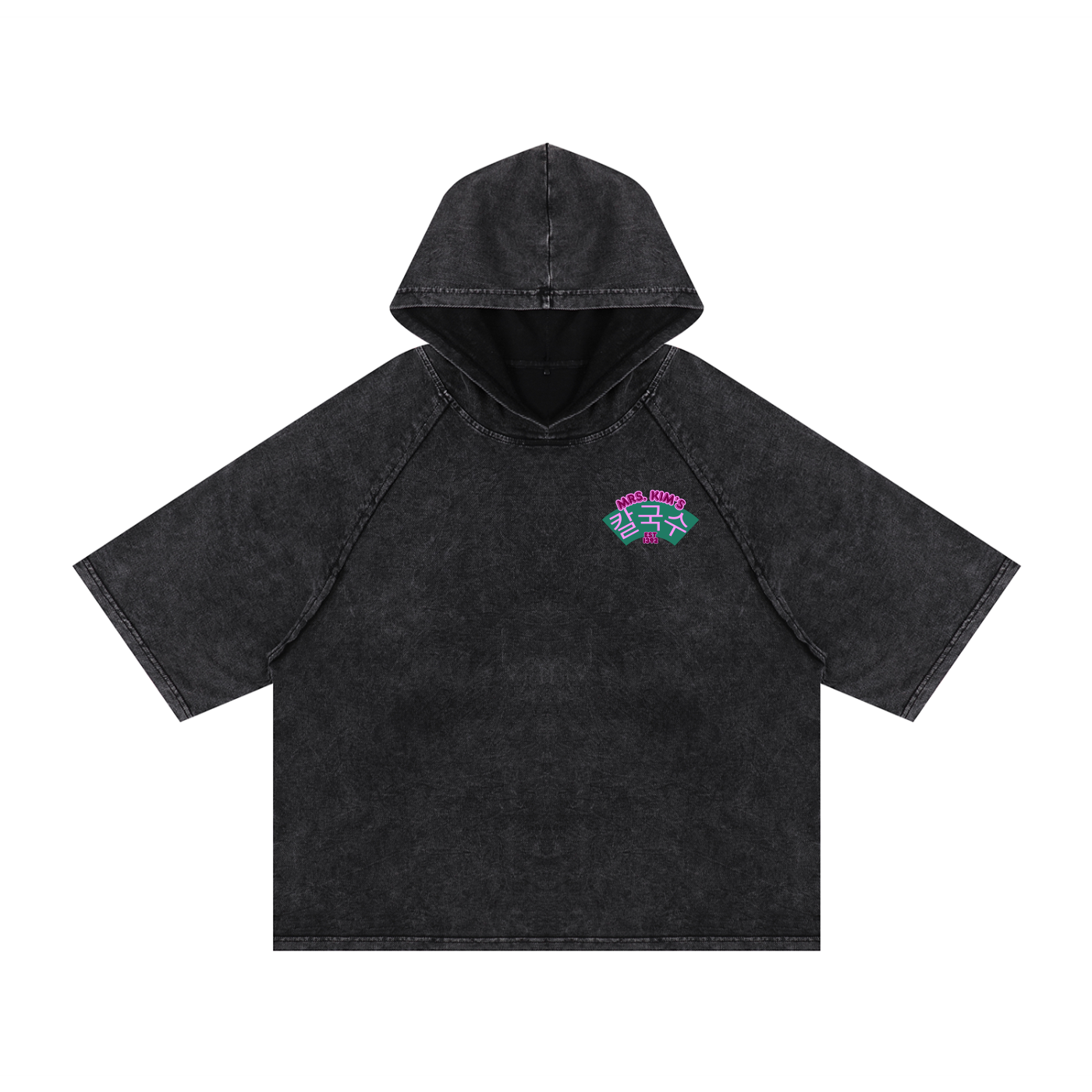 Mrs. Kim's Kalguksu Snow Washed Hooded Boxy Tee