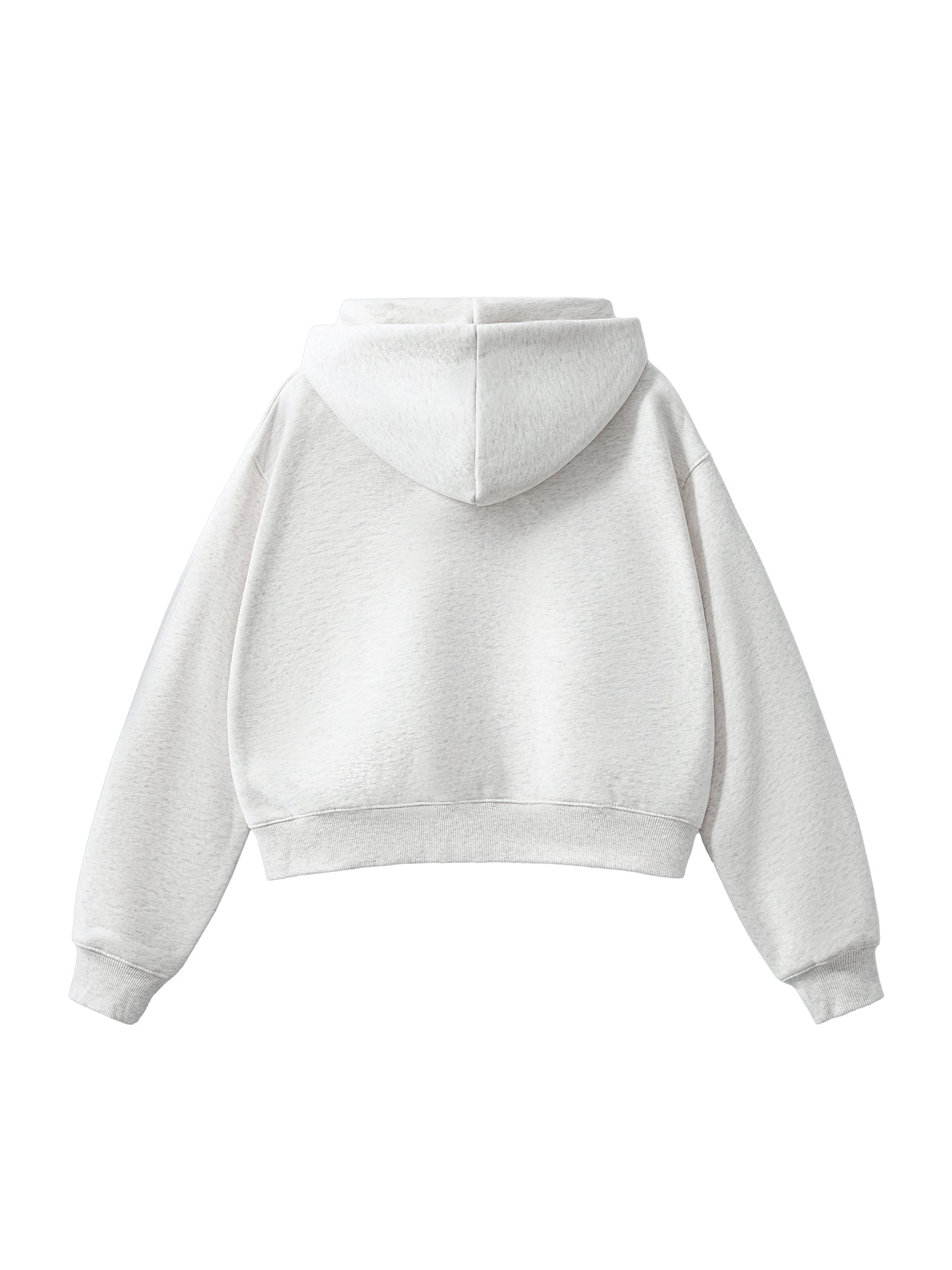 The Dopamine Hanok Fleeced Zip-Up Cropped Hoodie