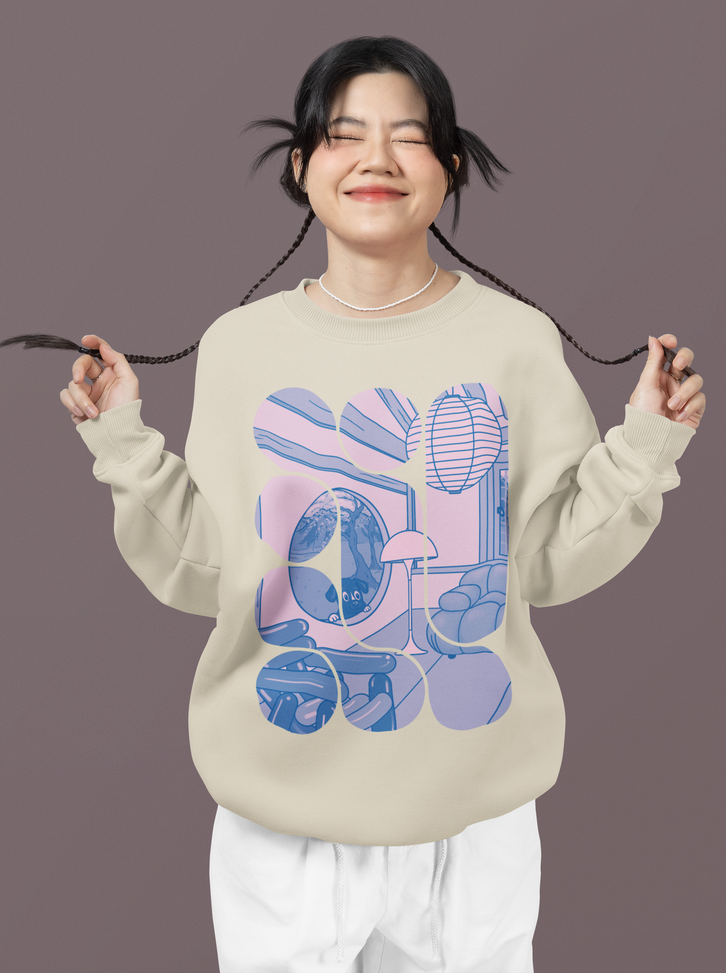 The Dopamine Hanok Acid Wash Oversized Sweatshirt